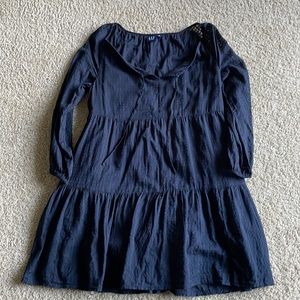 Gap Tie Front Tiered Mini Dress